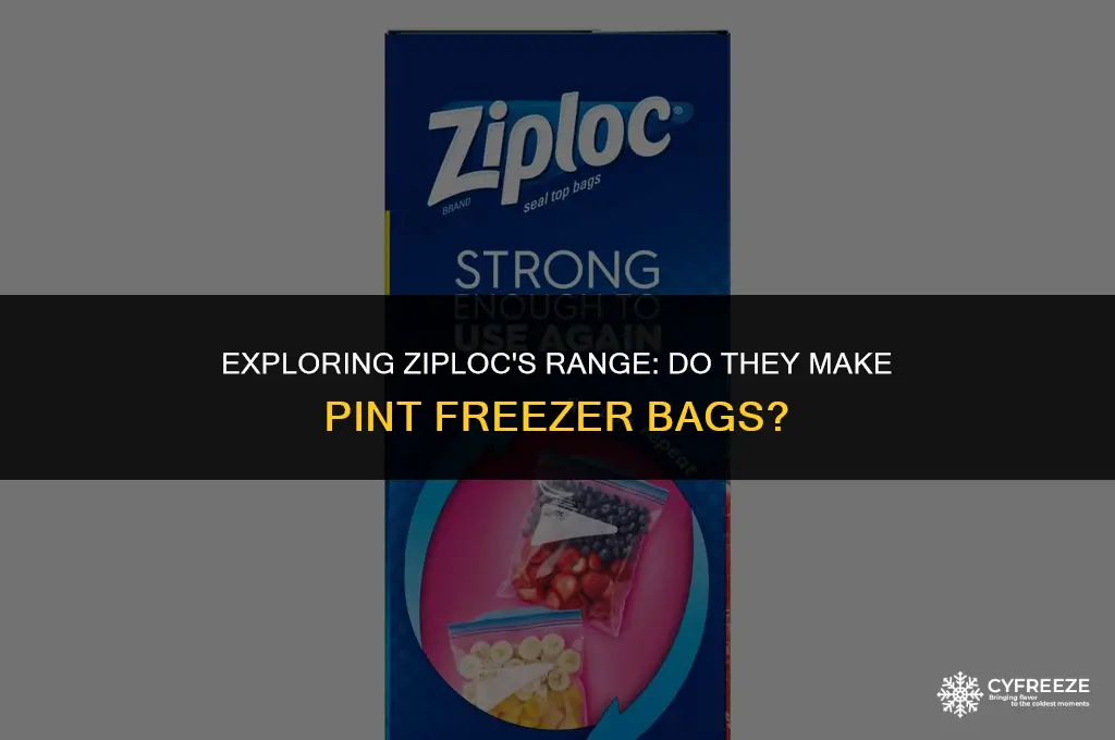 does ziploc make pint freezer bags