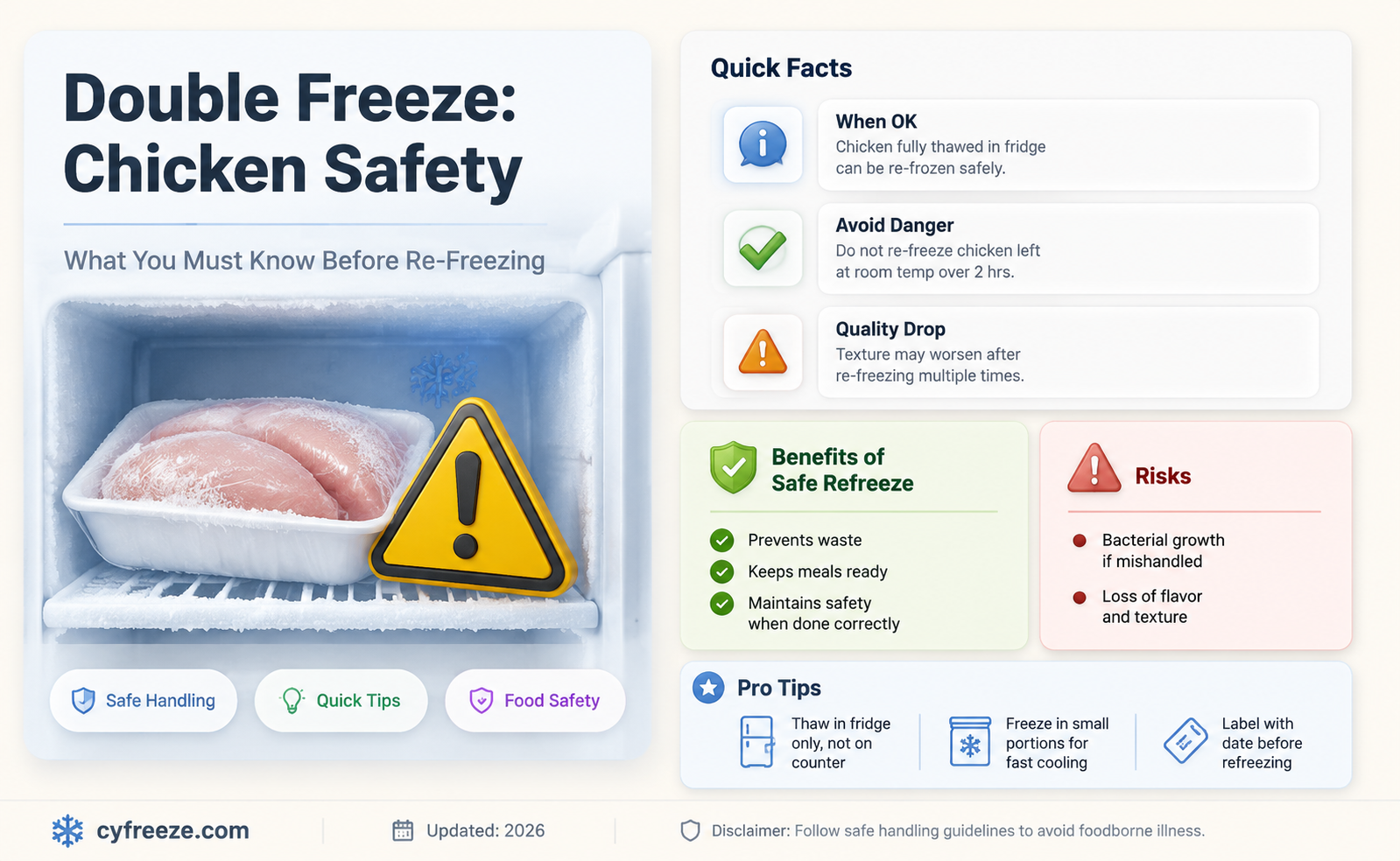 can you freeze chicken twice