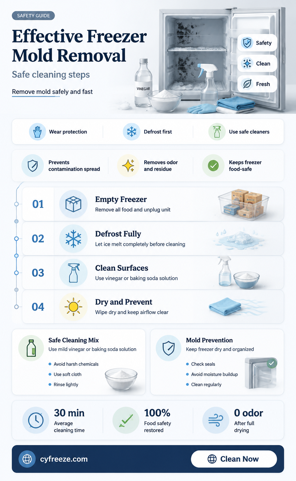 can you get mold out of a freezer