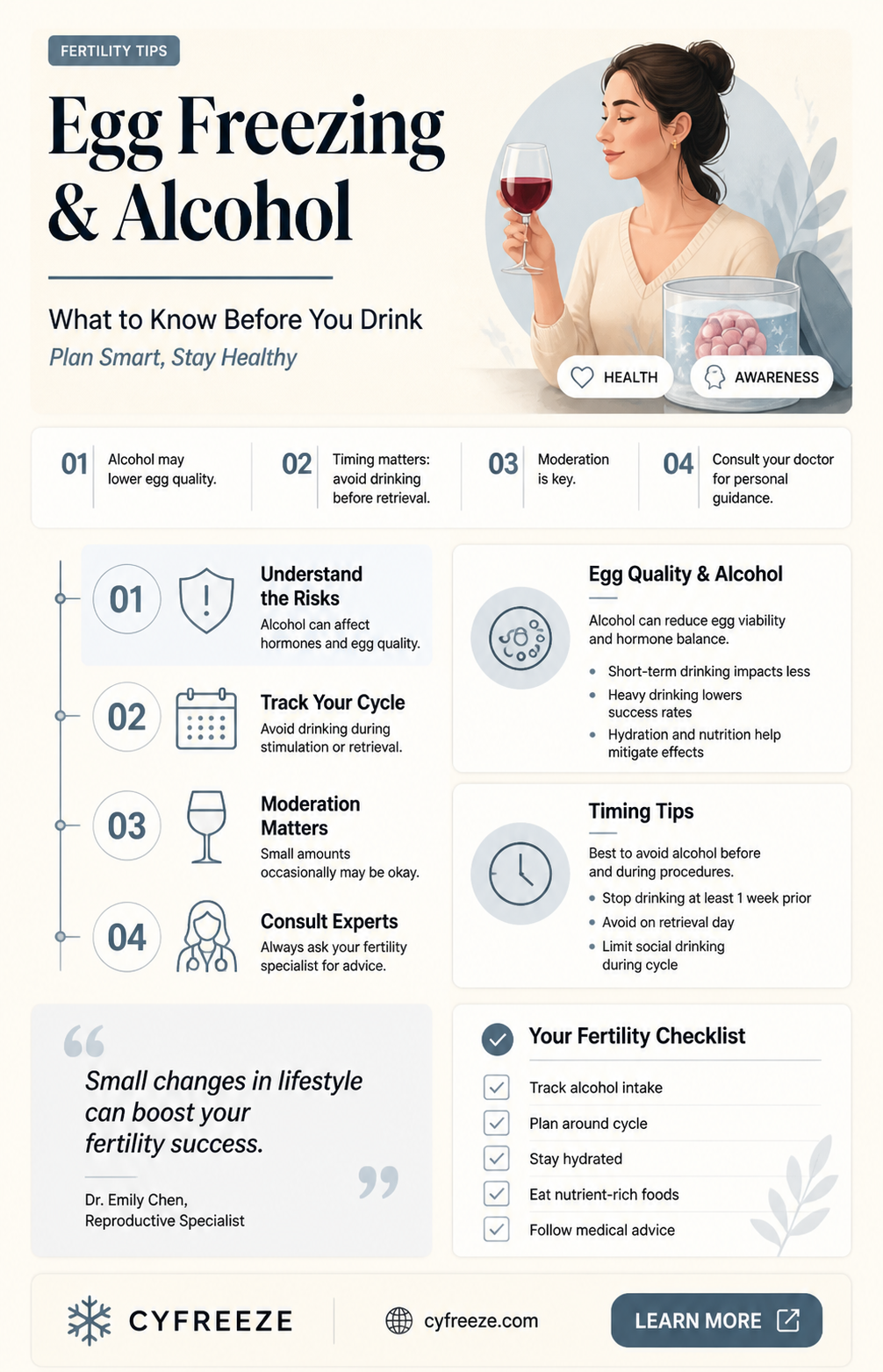 can you drink during egg freezing