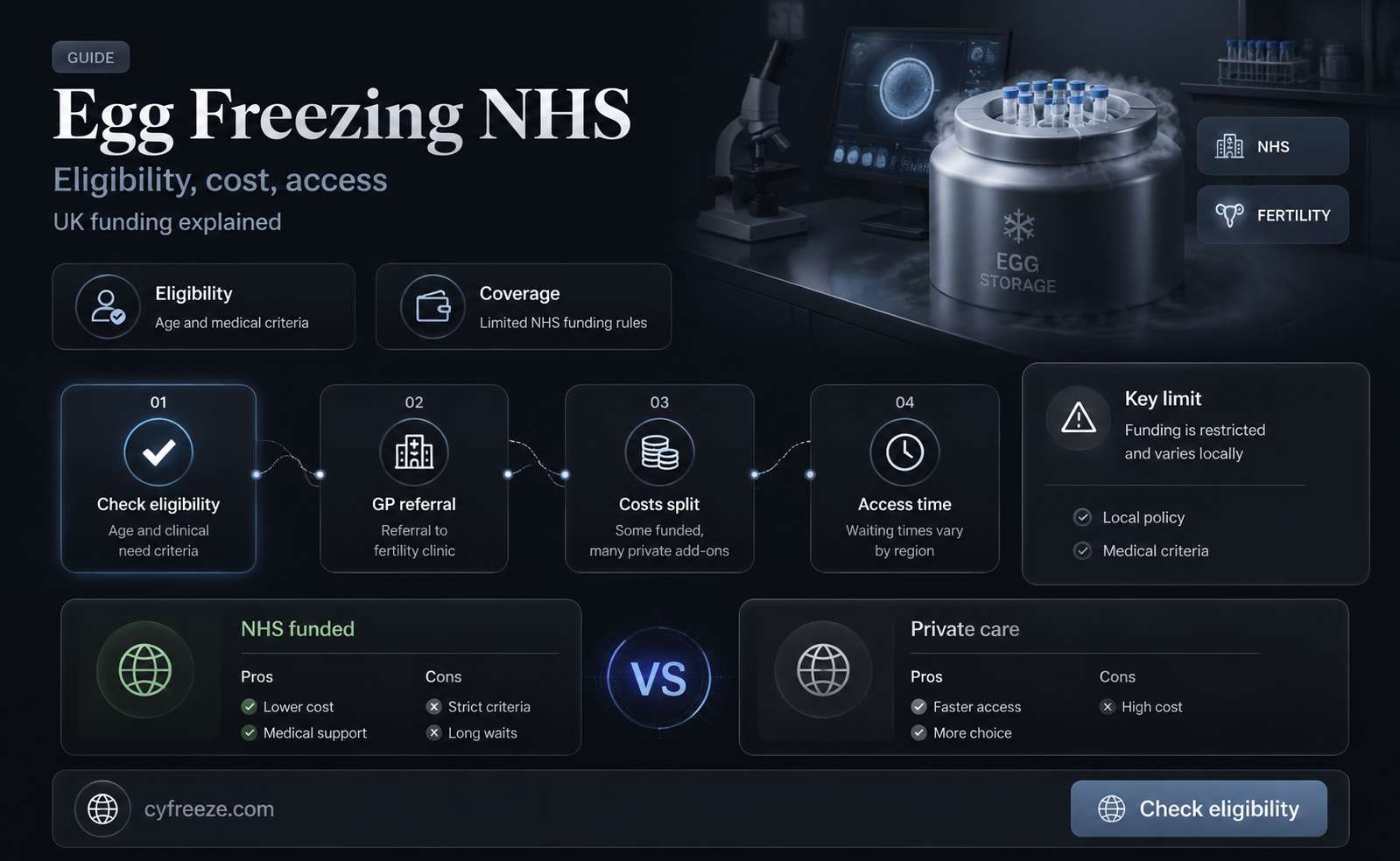 can you get egg freezing on the nhs