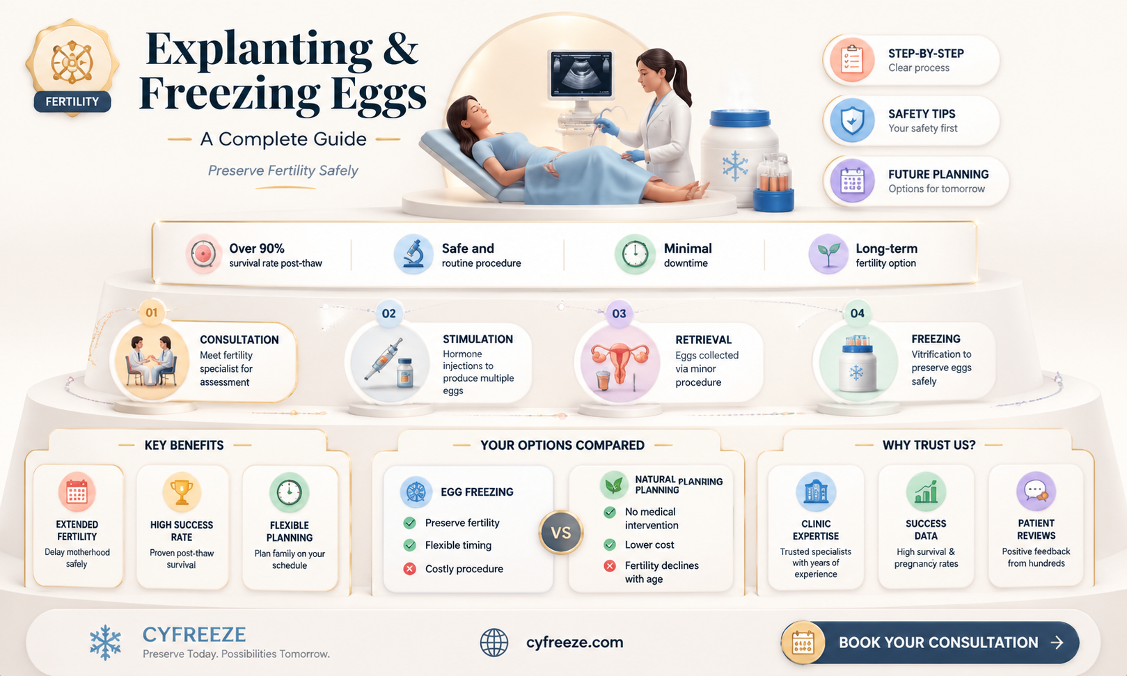 can you explant and freeze an unfertilized egg
