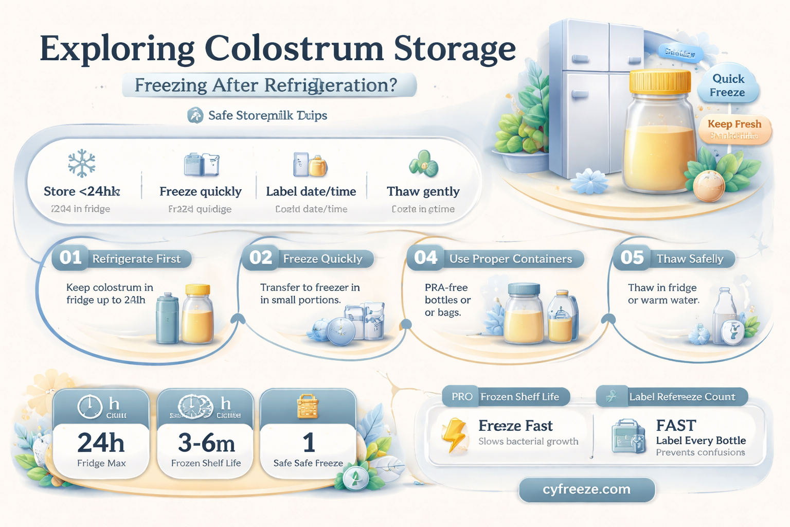 can you freeze colostrum after being in fridge