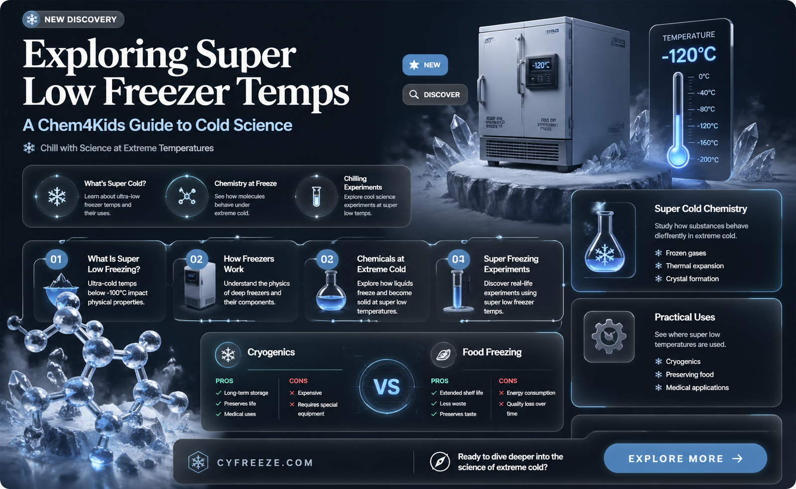 can super low temperatures be in your freezer chem4kids