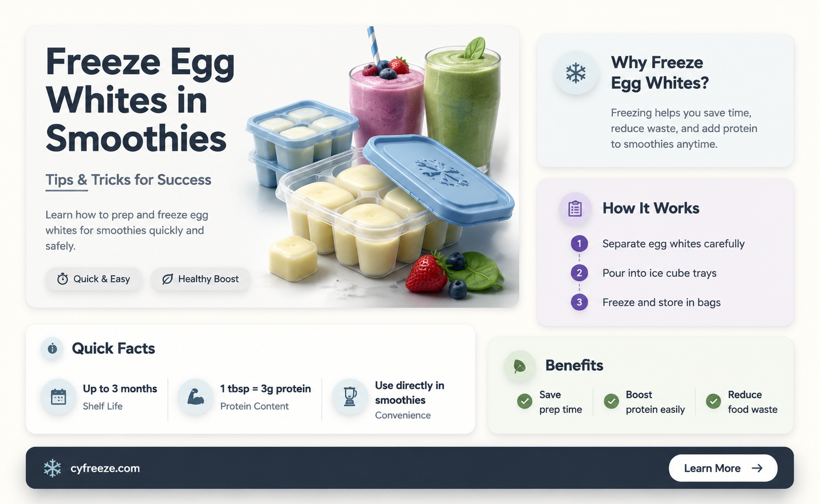 can you freeze egg whites smoothie