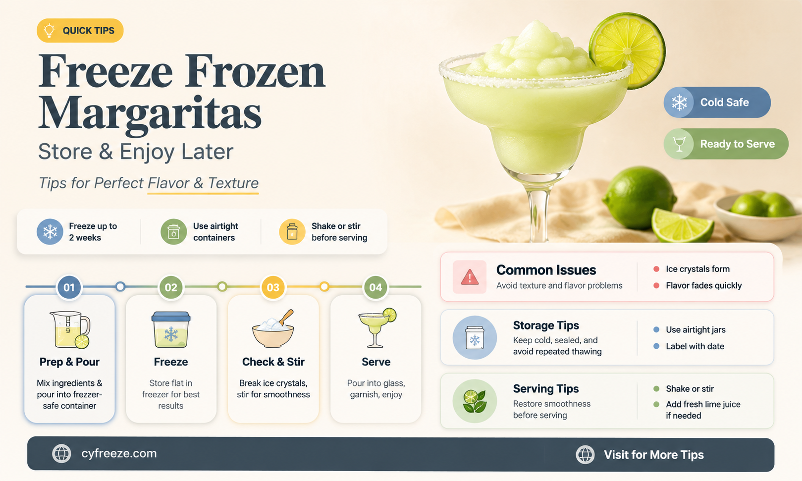 can you freeze frozen margaritas for future use