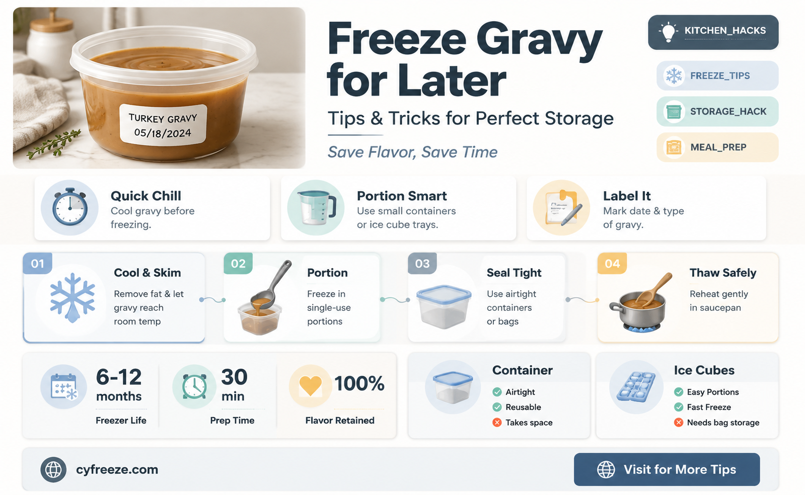 can you freeze gravy for later use