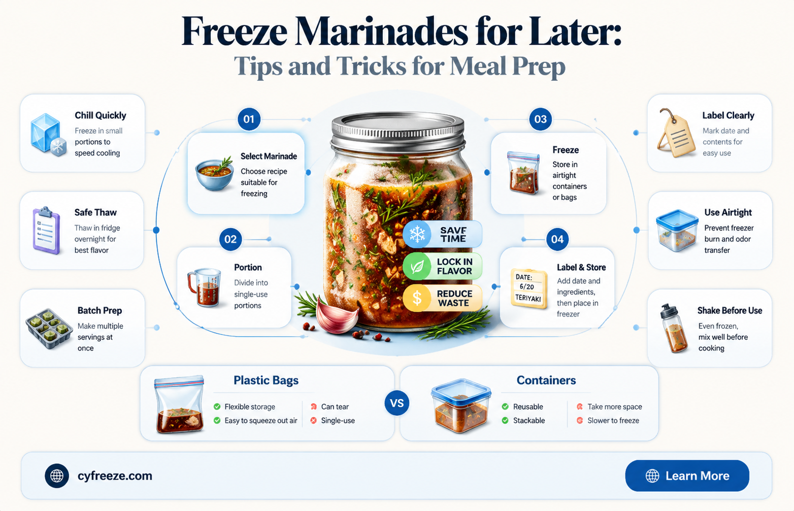 can you freeze marinades for later use