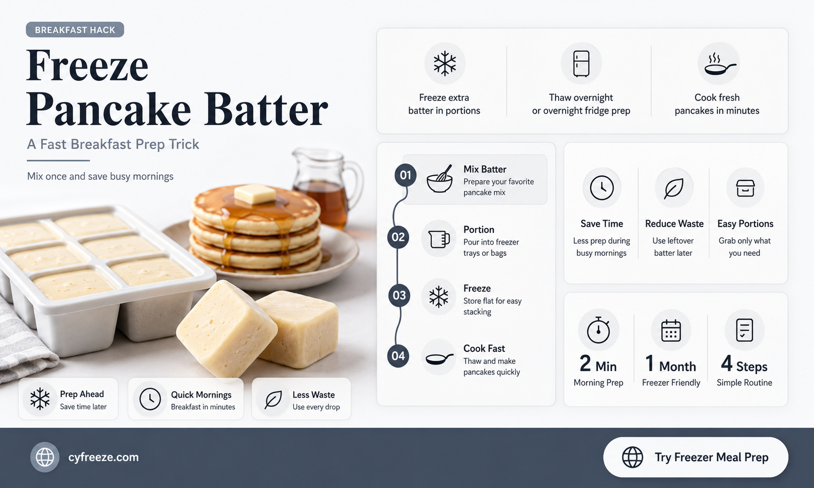 can you freeze pancake batter for later use