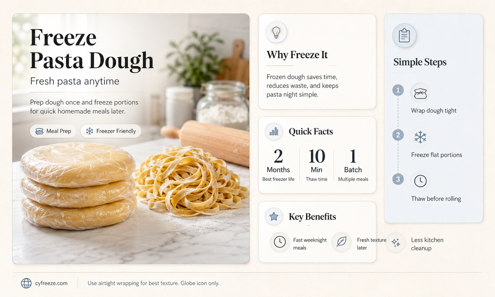 can you freeze pasta dough to use later
