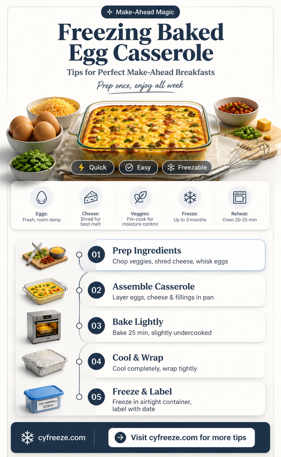 can you freeze a baked egg caserole