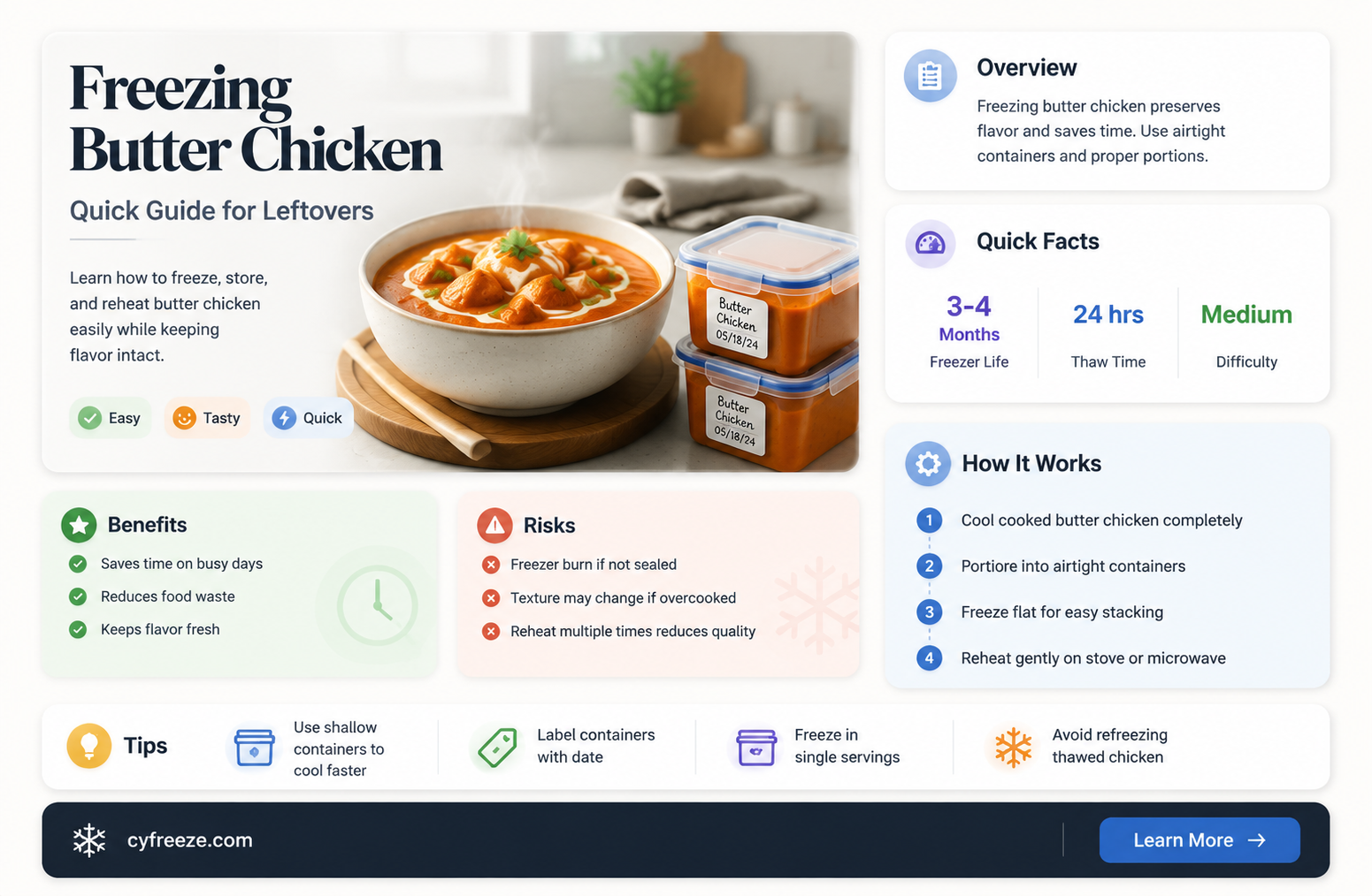 can you freeze butter chicken