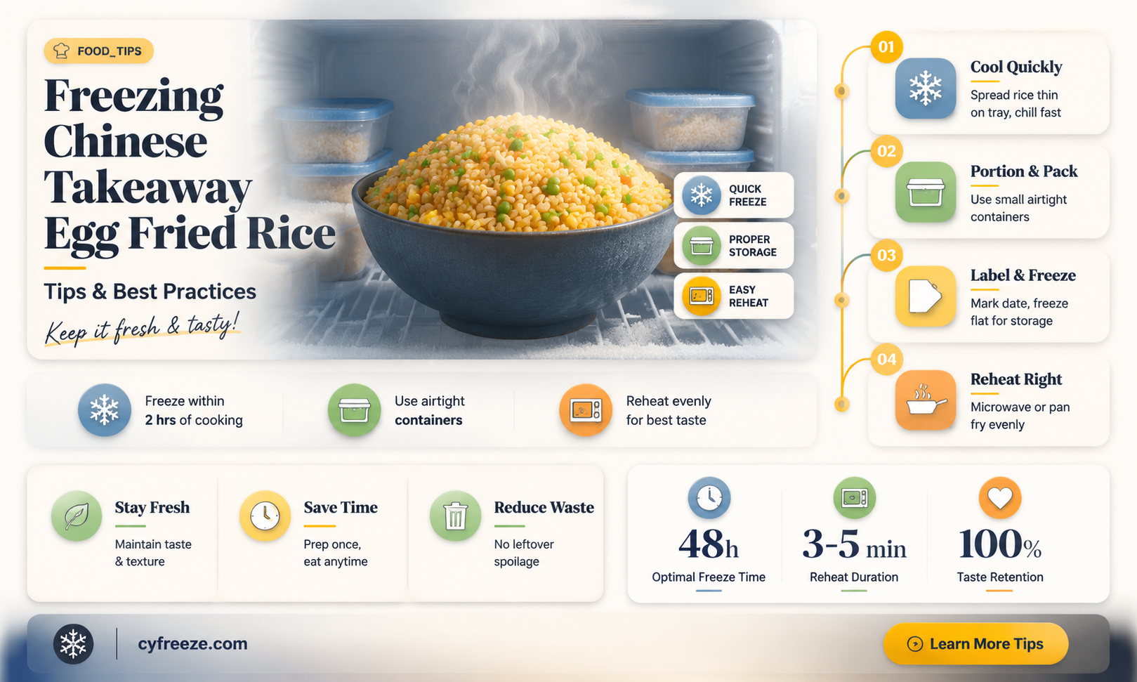 can you freeze egg fried rice from chinese takeaway