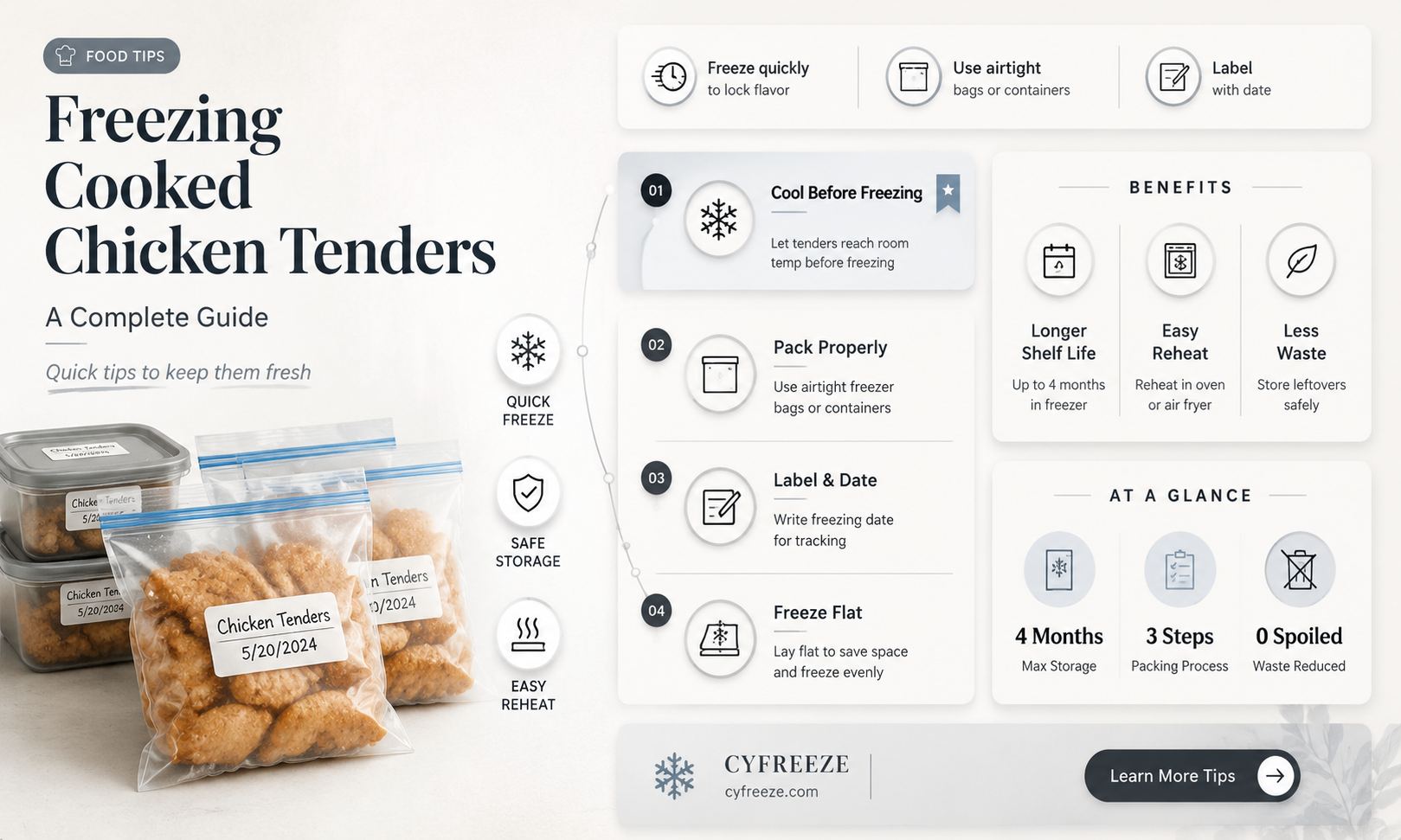 can you freeze cooked chicken tenders