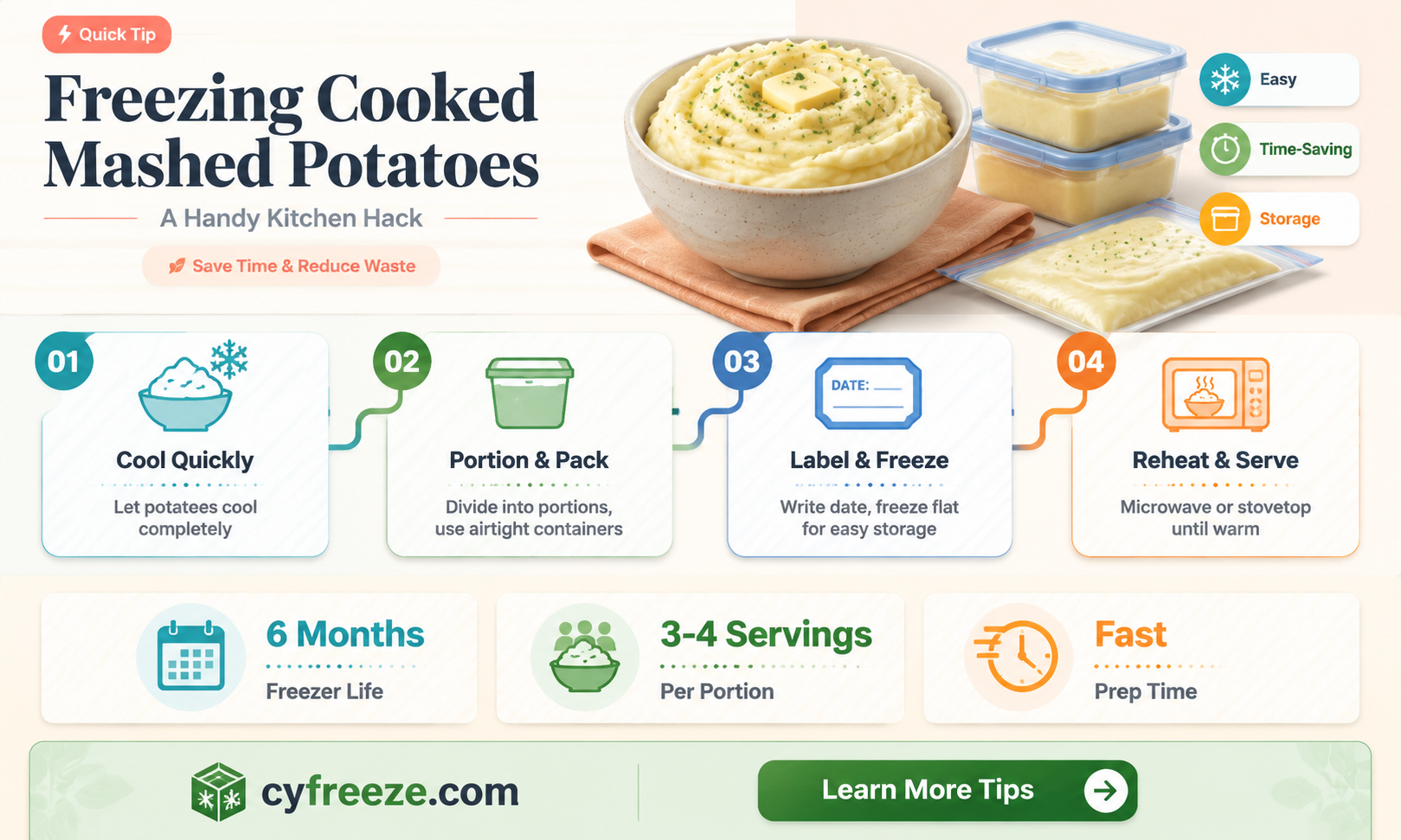 can you freeze cooked mashed potatoes