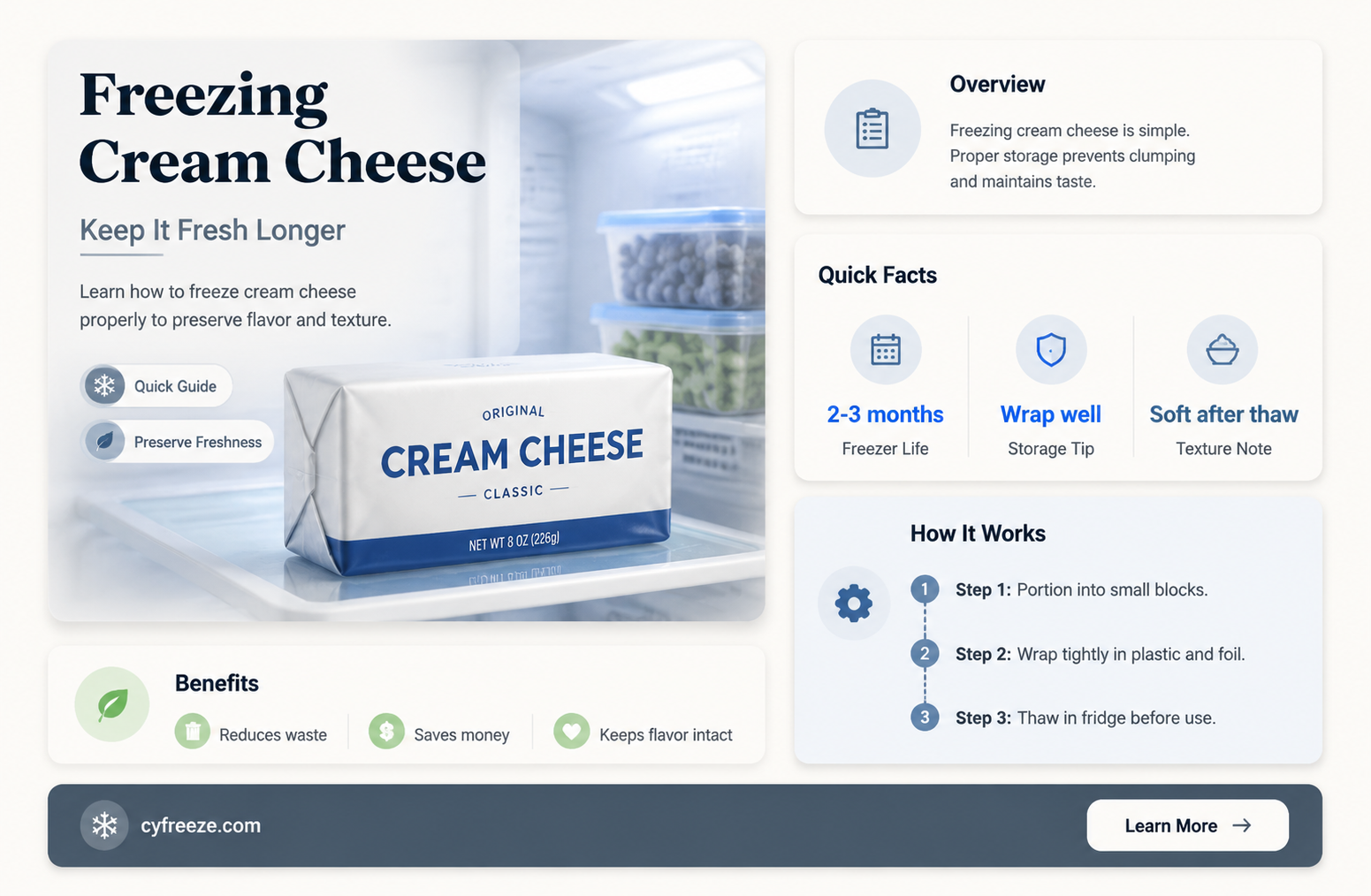 can you freeze cream cheese for later use