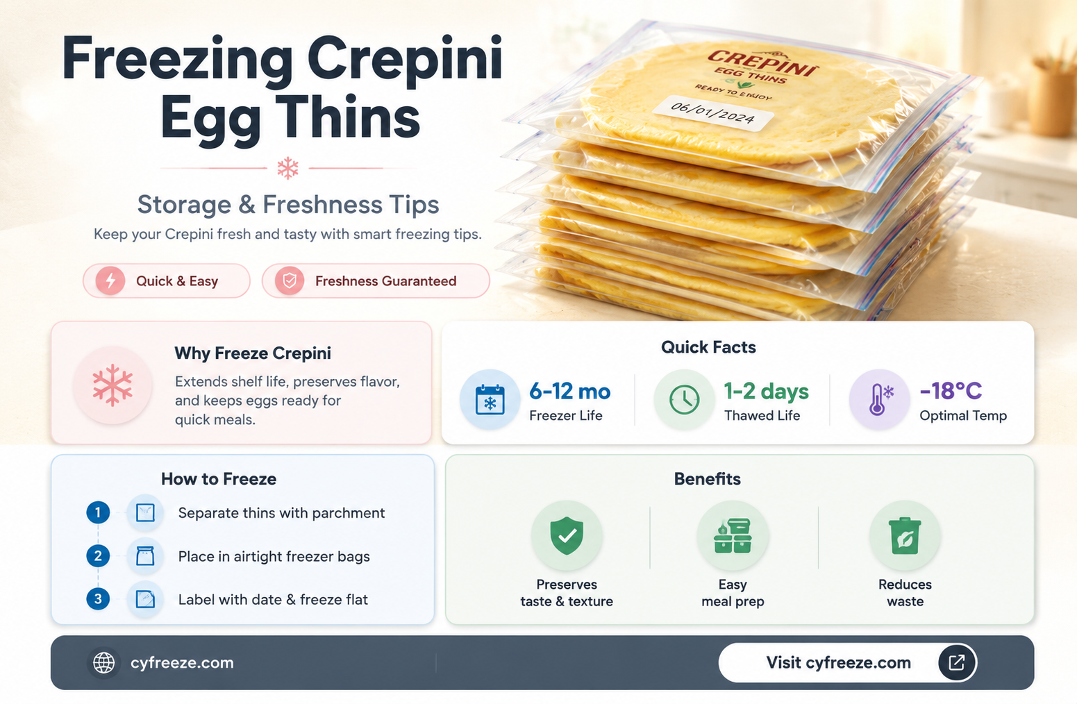 can you freeze crepini egg thins