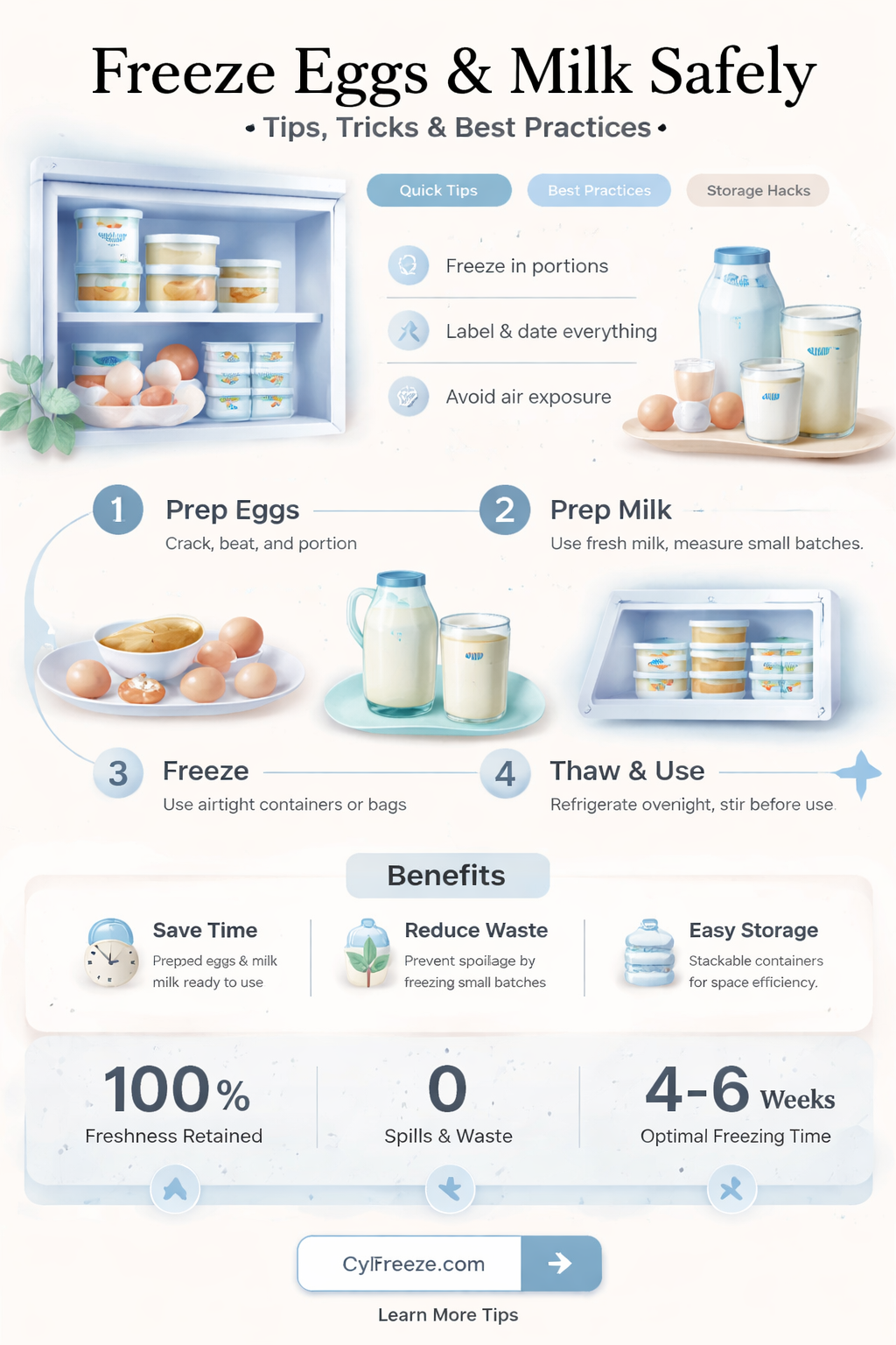 can you freeze egg and milk mixture