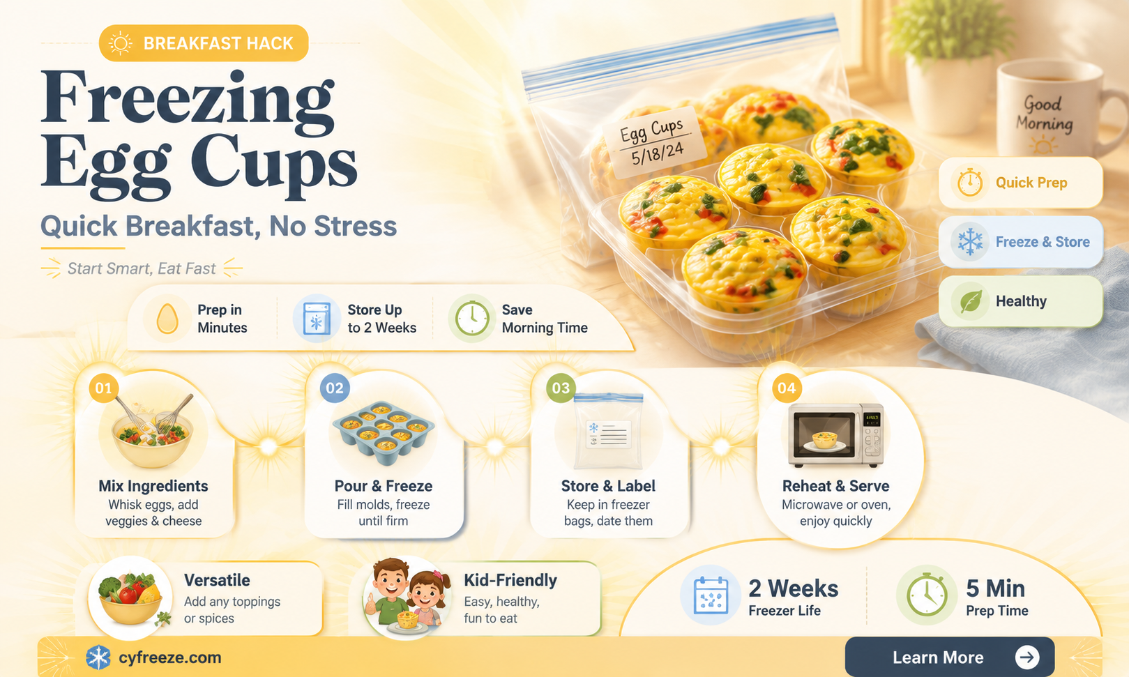 can you freeze egg cups