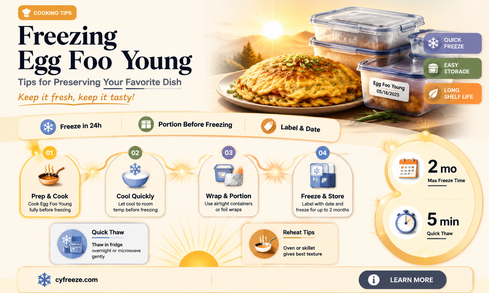 can you freeze egg foo young