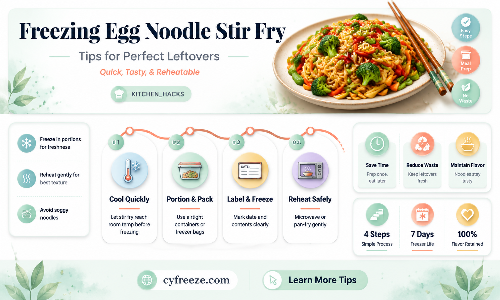 can you freeze egg noodle stir fry
