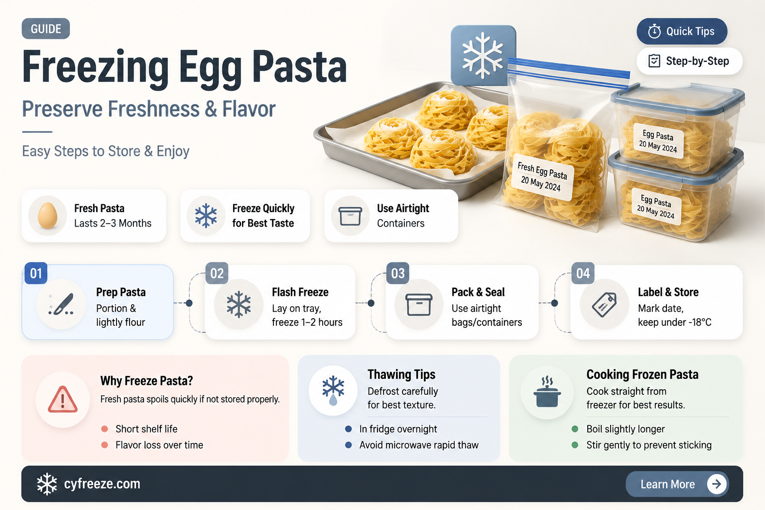 can you freeze egg pasta