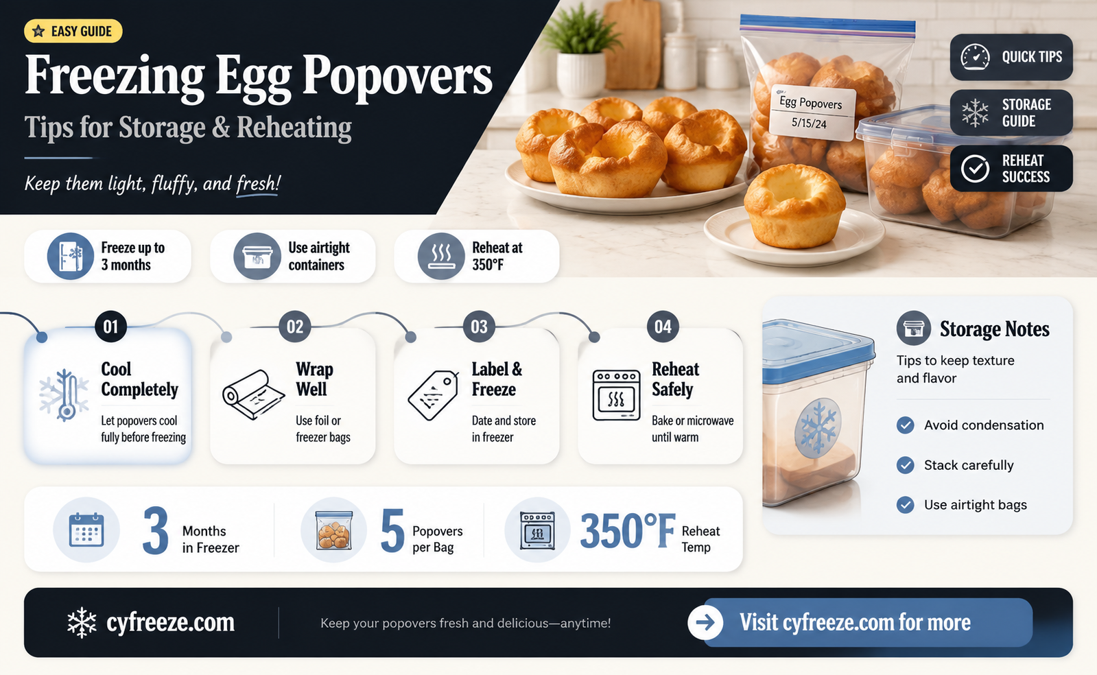 can you freeze egg popovers