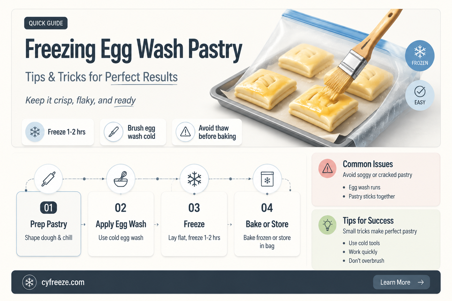 can you freeze egg wash pastry