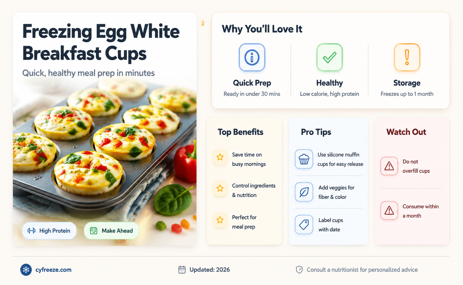 can you freeze egg white breakfast cups