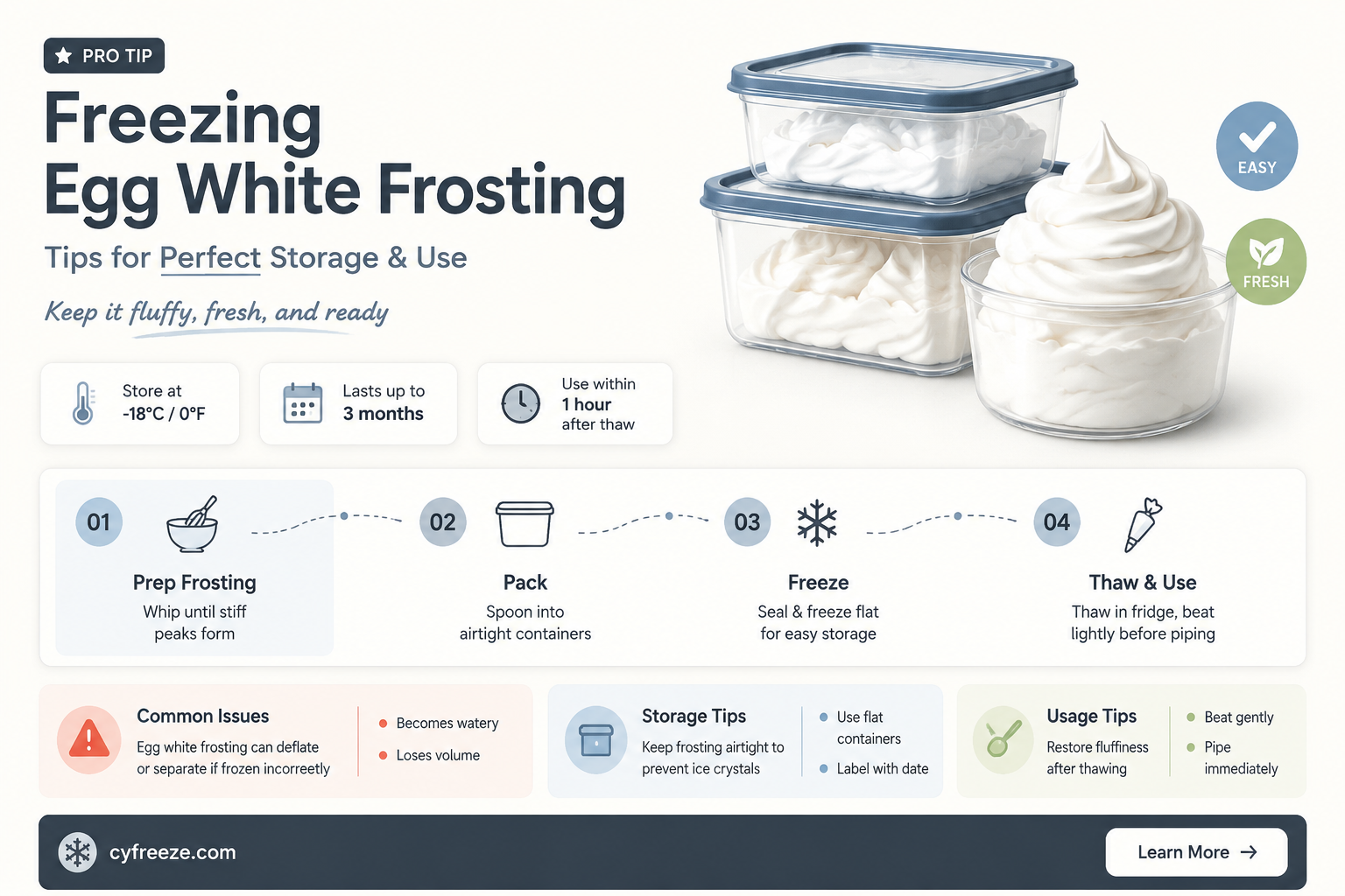 can you freeze egg white frosting