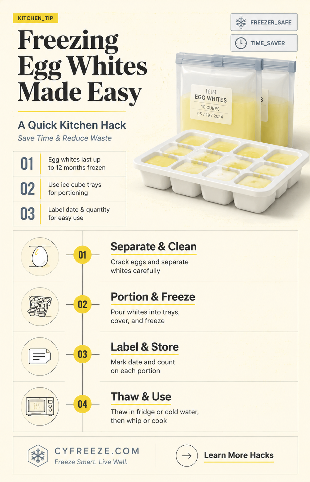 can you freeze egg white mix
