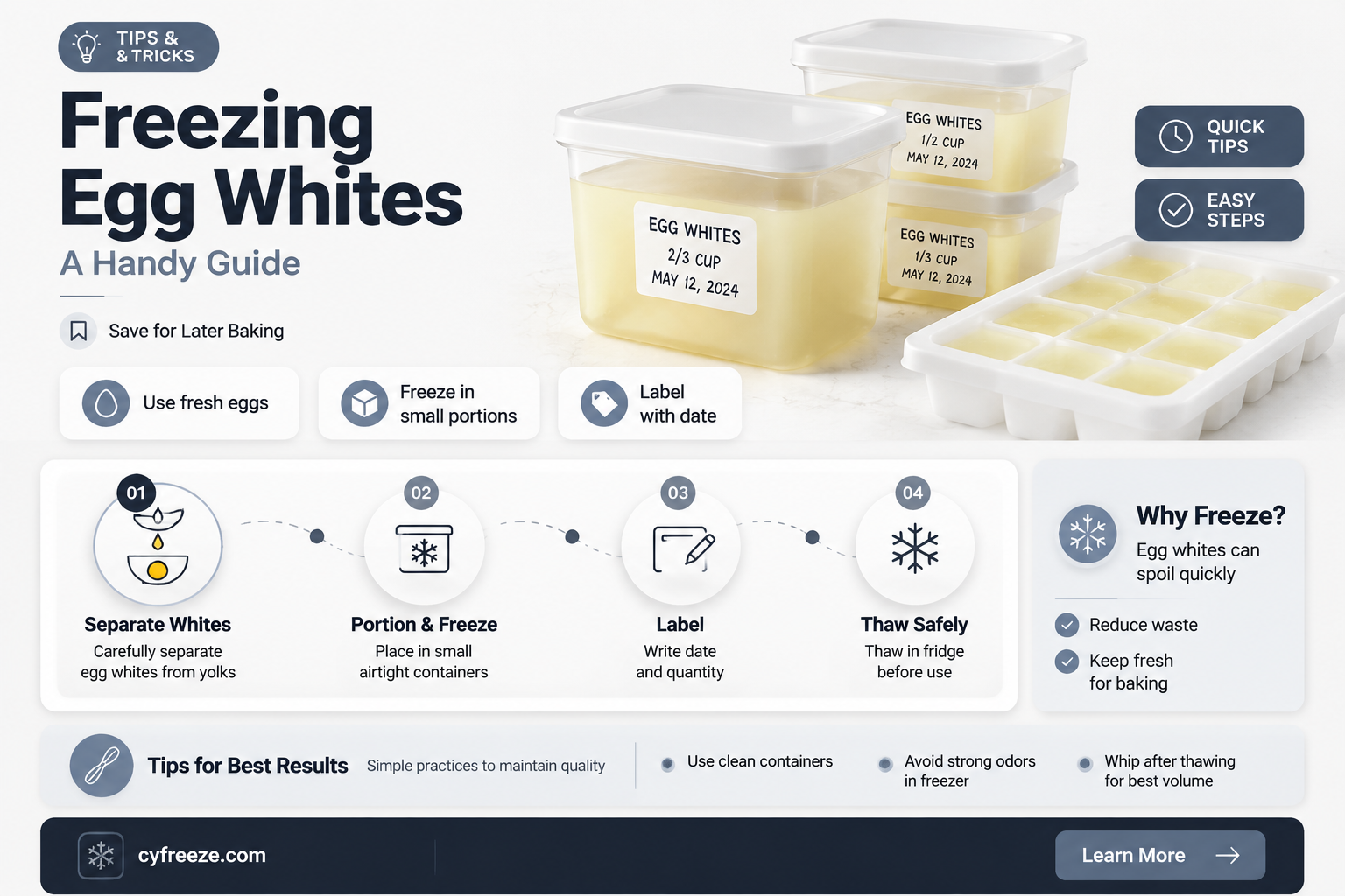 can you freeze egg whites for later use