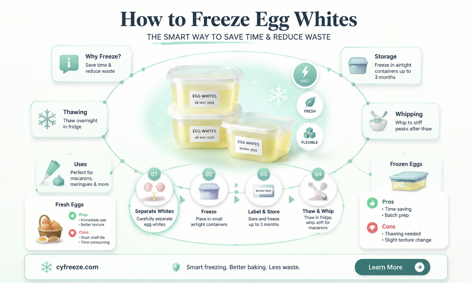 can you freeze egg whites for macarons