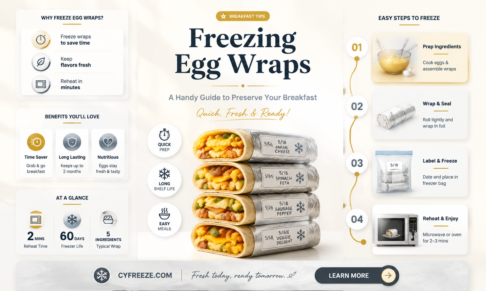 can you freeze egg wraps