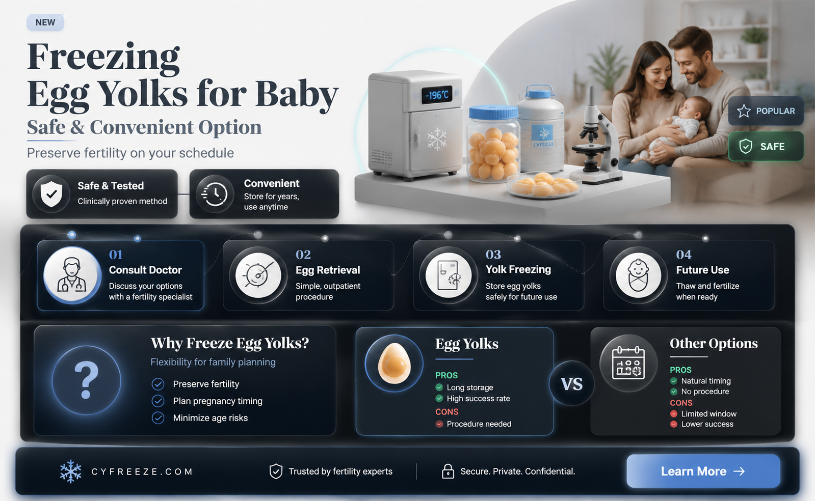 can you freeze egg yolks for baby