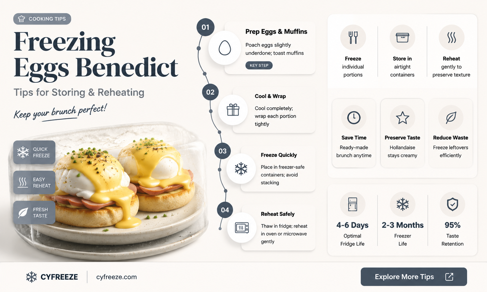 can you freeze eggs benedict