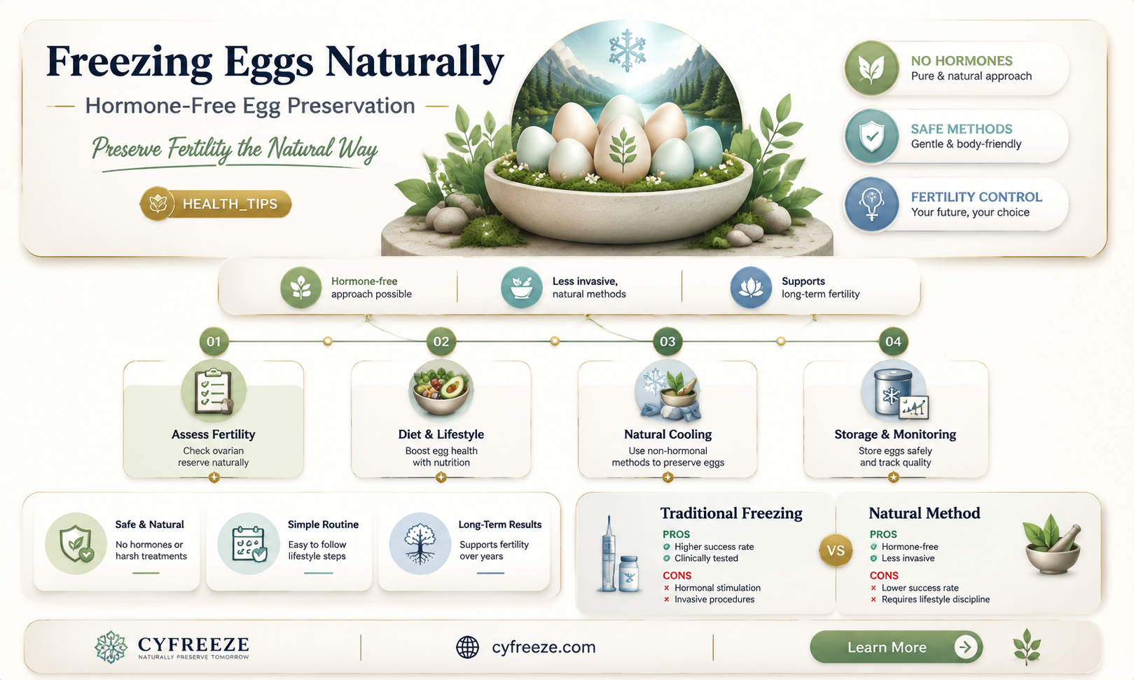 can you freeze eggs without horomone injections