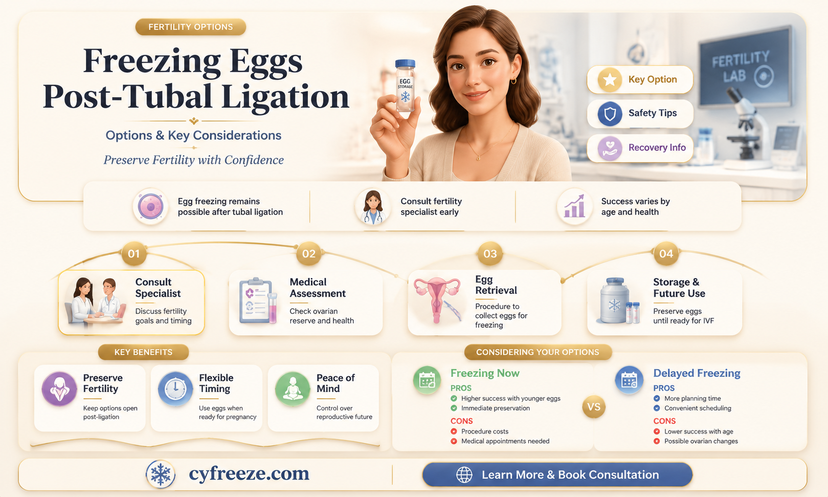 can you freeze eggs after tubal ligation