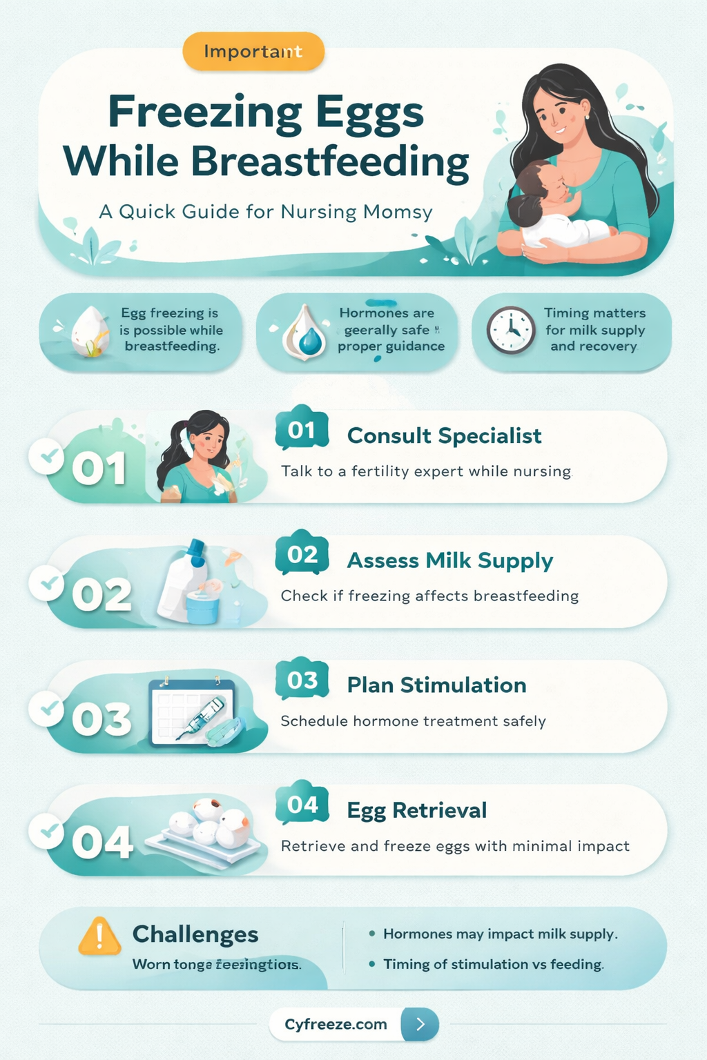 can you freeze eggs while breastfeeding