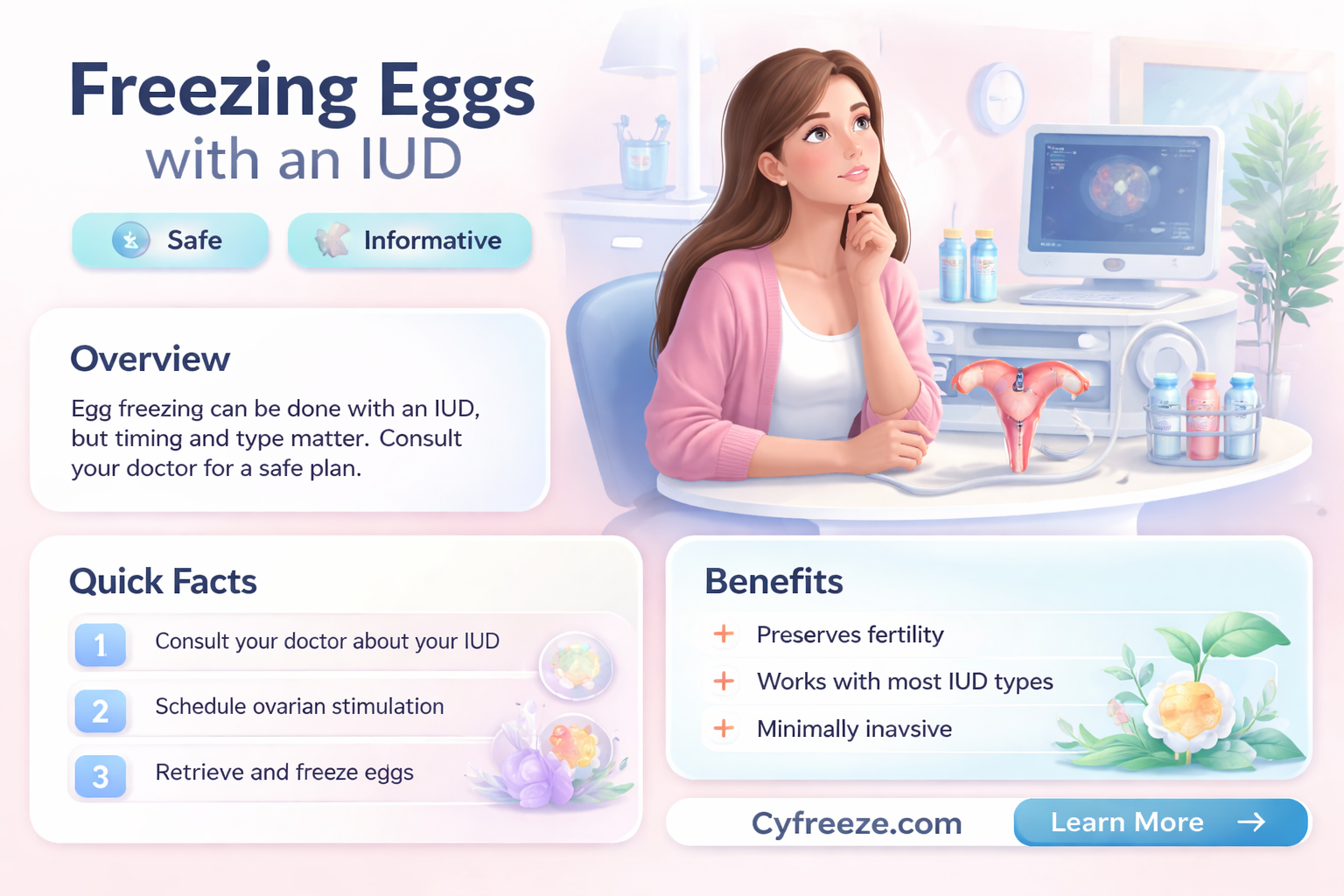 can you freeze eggs with iud