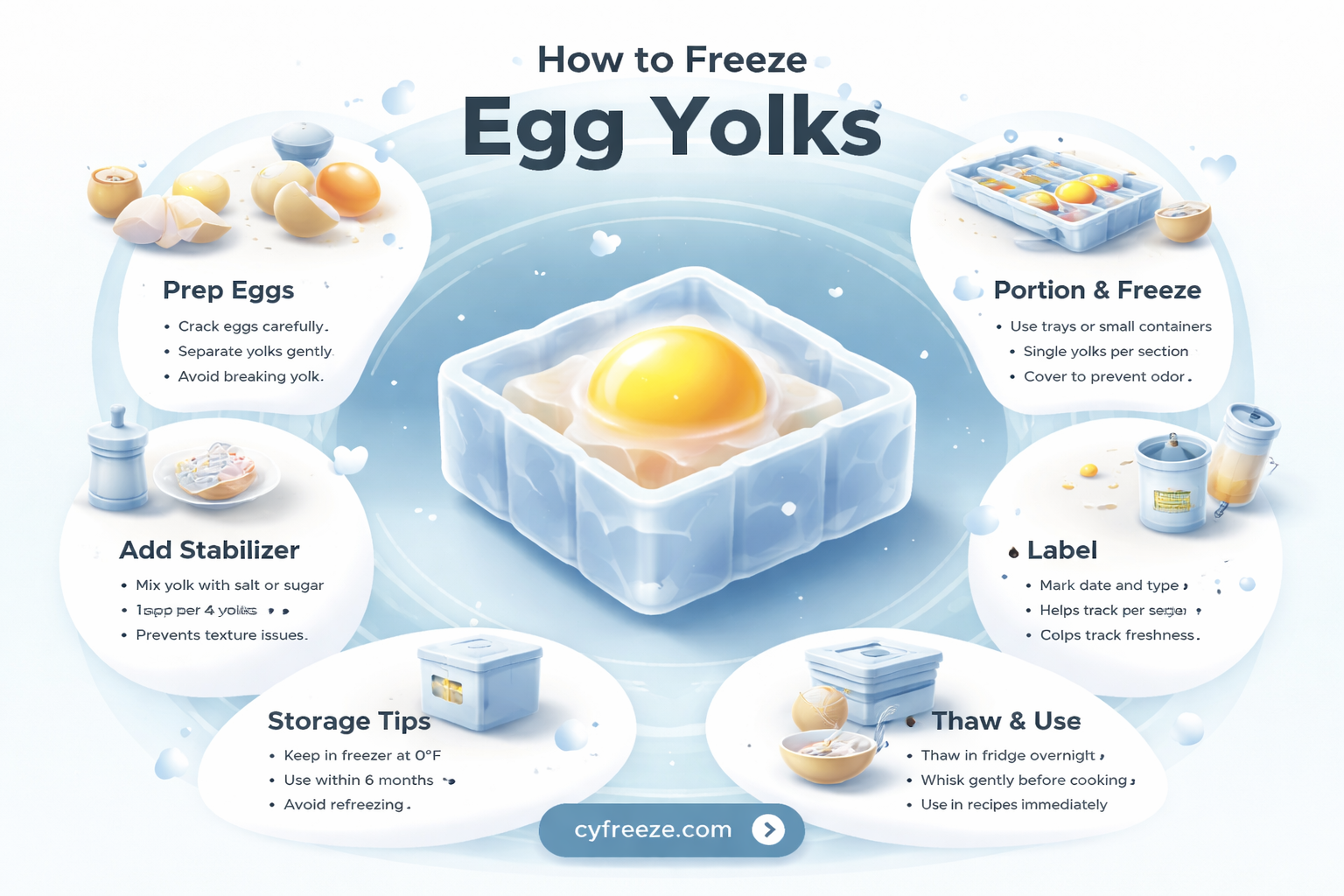 can you freeze eggs with a runny yolk