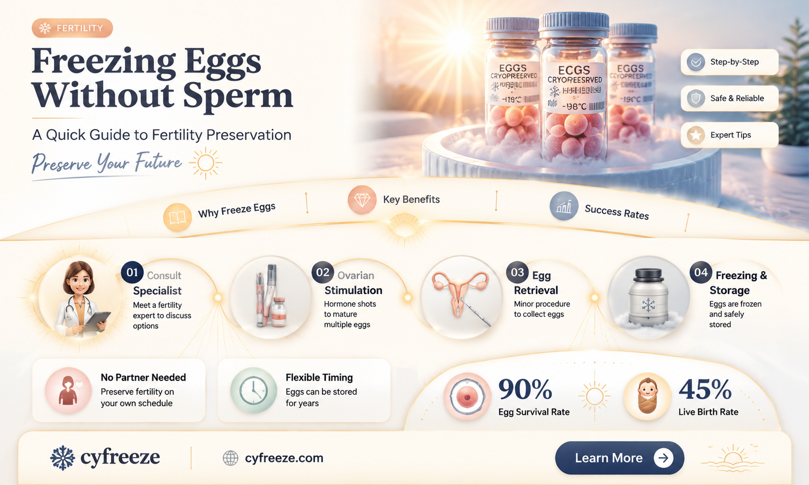 can you freeze eggs without sperm