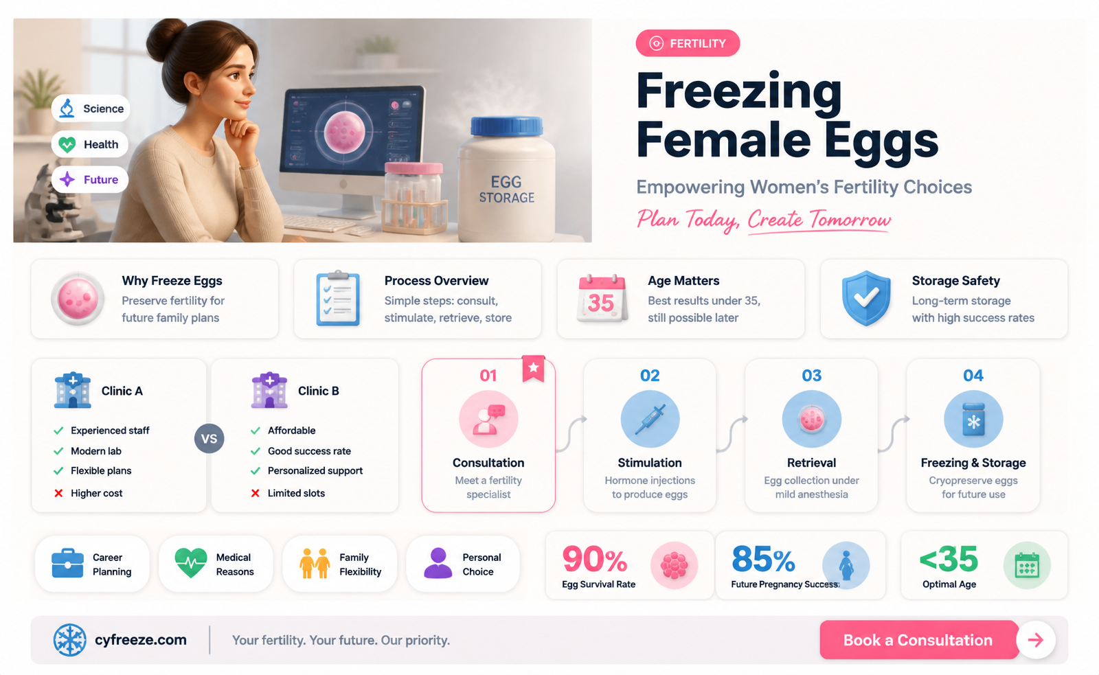 can you freeze a bitches eggs