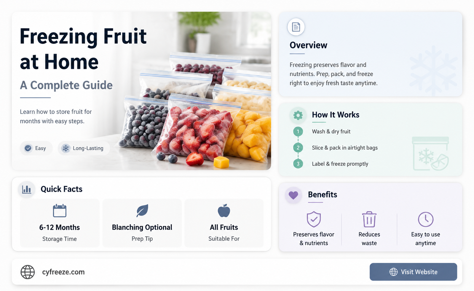 can you freeze fruit for home use