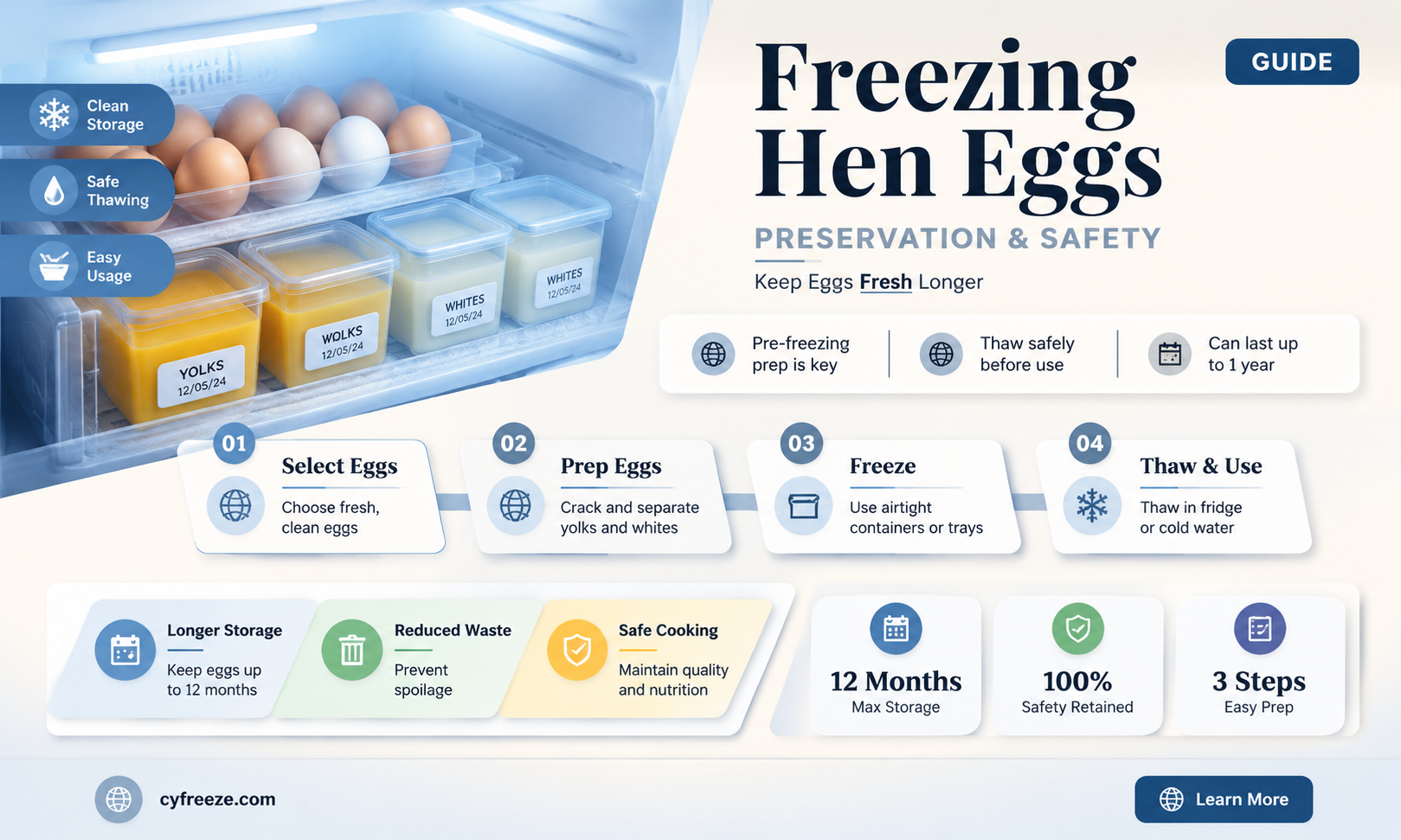 can you freeze hen eggs