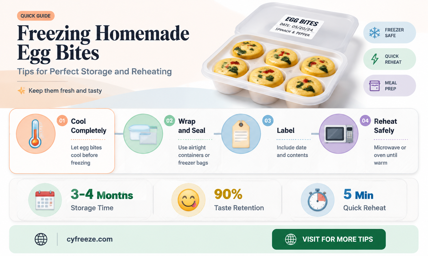 can you freeze homemade egg bites
