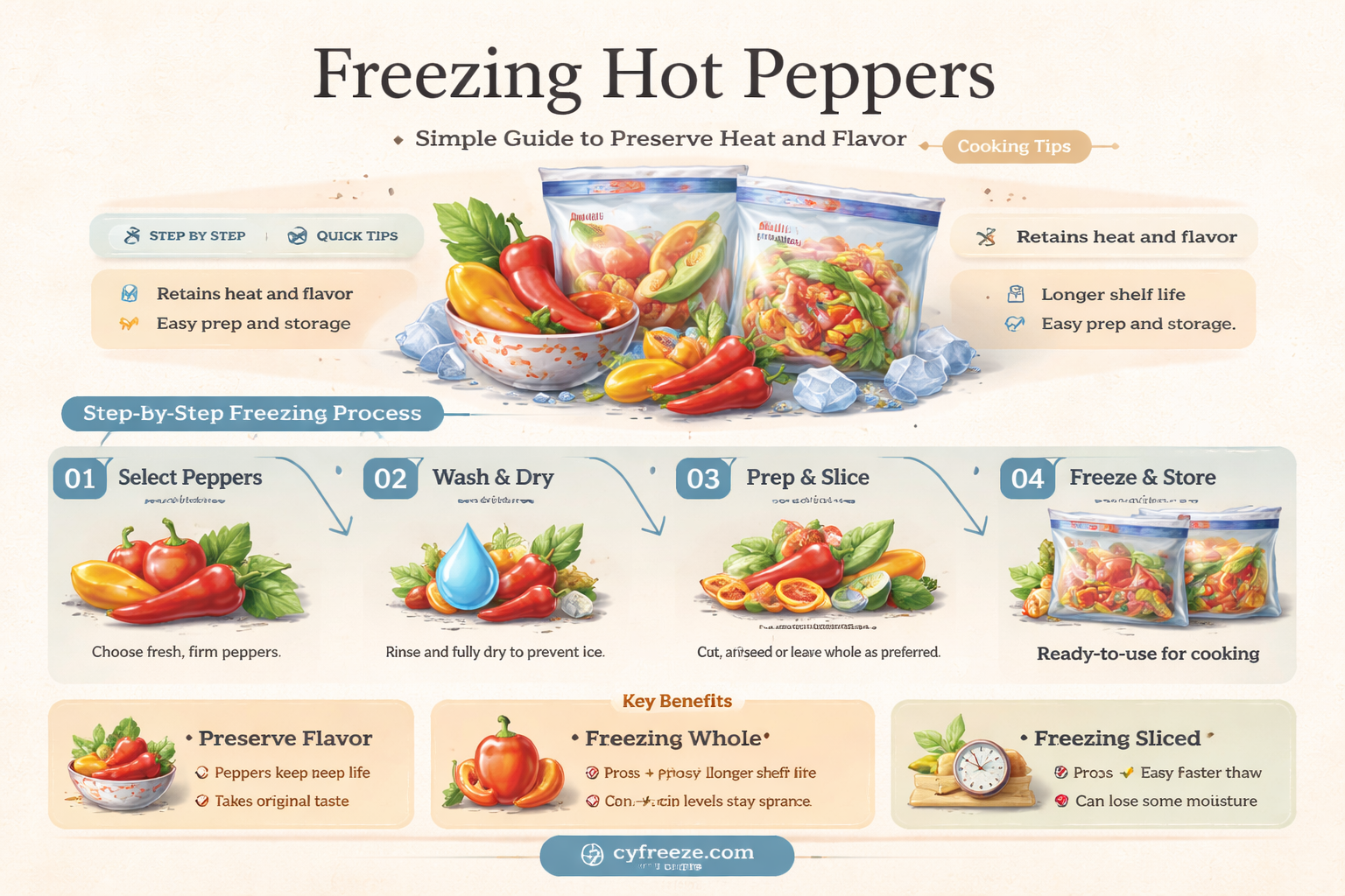 can you freeze hot peppers for later use