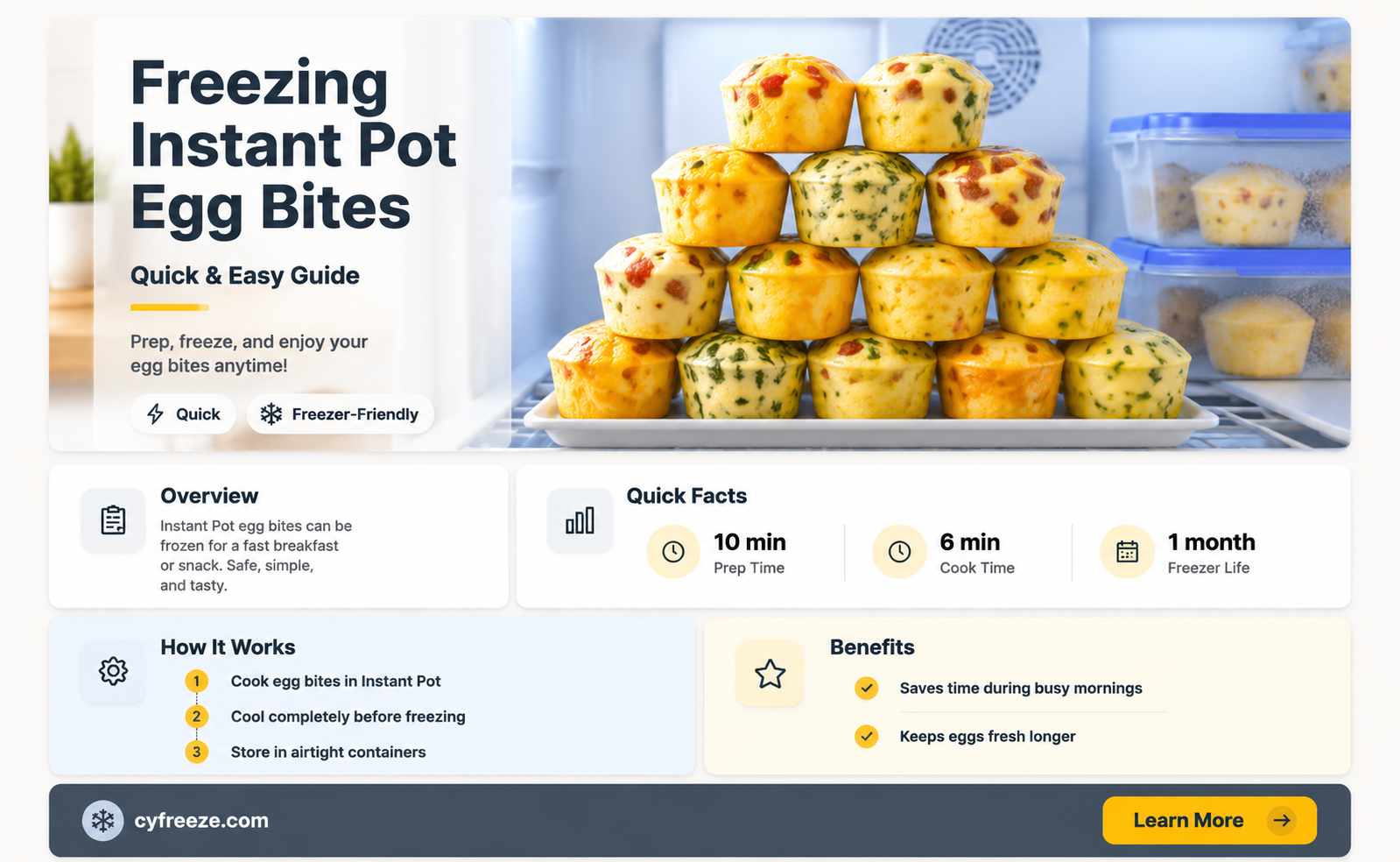 can you freeze egg bites from instant pot