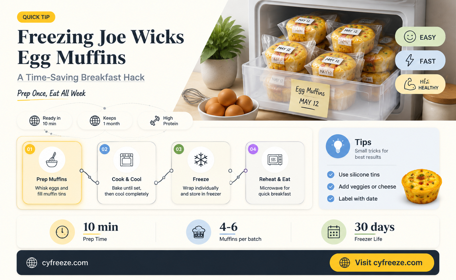 can you freeze joe wicks egg muffins