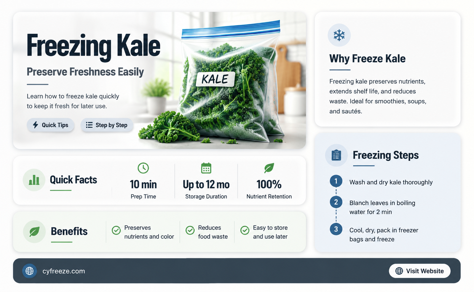 can you freeze kale for later use